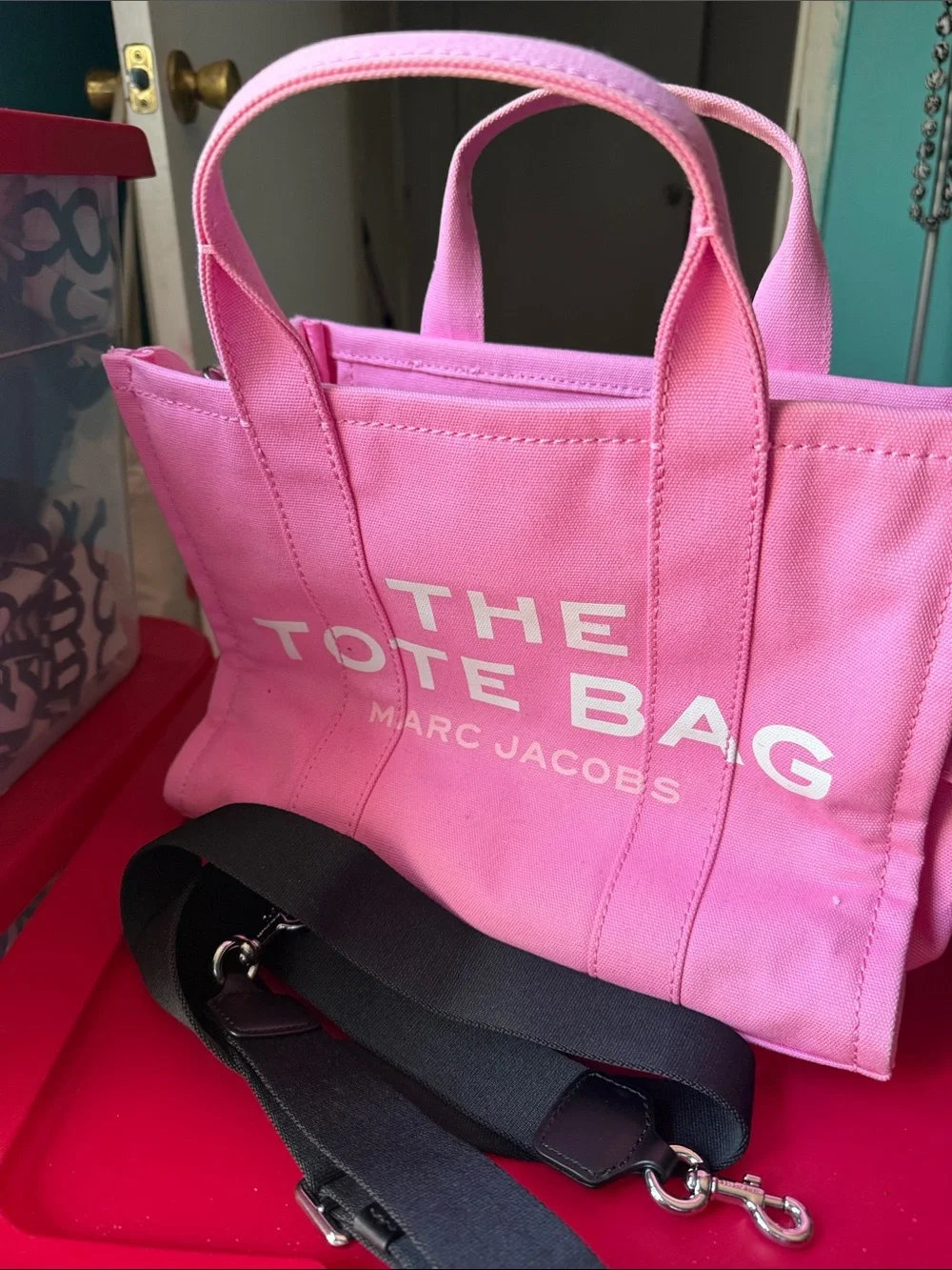 Marc Jacobs Pink Canvas Tote used